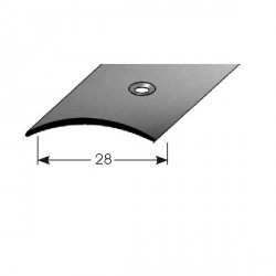 Přechodový profil 28 mm, nerez matná, s ochrannou folií - 1,5 - 2 mm s SB balením
