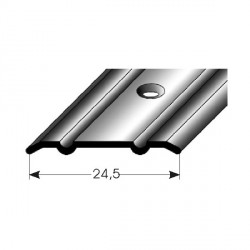 Přechodový profil 24,5 x 1,25mm, aluminium, elox., středově vrtaný