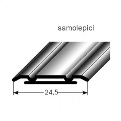 Přechodový profil 24,5 x 1,25mm, aluminium, elox., samolepící, s SB balením