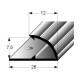 Jednoduchý svěrný profil, Aluminium elox., vrtaný s SB balením