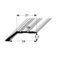 Ukončovací profil pro laminát, 34x8,5 mm, Aluminium elox., vrtaný