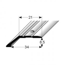 Ukončovací profil pro laminát, 34x8,5 mm, Aluminium elox.
