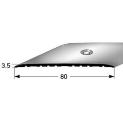 Přechodový profil 80 x 3,5 mm, aluminium, elox., středově vrtaný