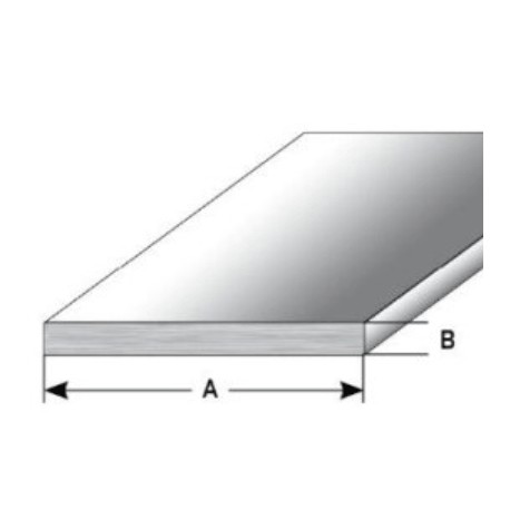Plochý profil/soklová lišta 1/1,5/2/3 mm, nerez matná