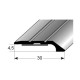Ukončovací profil Aluminium elox, samolepící