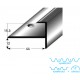 Zásuvný profil s nosem pro parkety 15 mm, aluminium, elox., vrtaný s SB balením