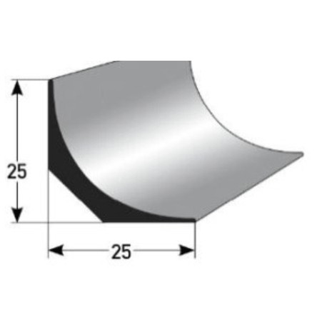 Dutý profil 35 x 35 mm, jako podpěra pro sokl z podlahoviny
