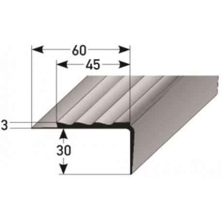 PVC - schodové hrany 30 x 45 x 3 mm