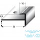 zásuvný profil s nosem pro laminát 8,5 mm,Aluminium, vrtaný