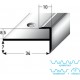 Zásuvný profil s nosem pro laminát 8,5 mm, aluminium, elox., vrtaný s SB balením