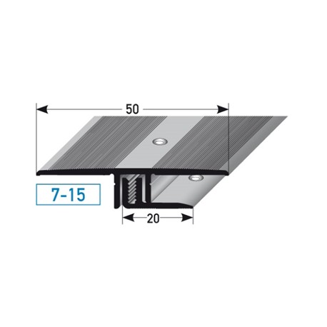APL- přechodový profil 7 - 15 mm, hliník, vrtaný