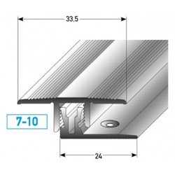 APL-klik -  přechodový profil 7 - 10 mm, k zaklapnutí, hliník