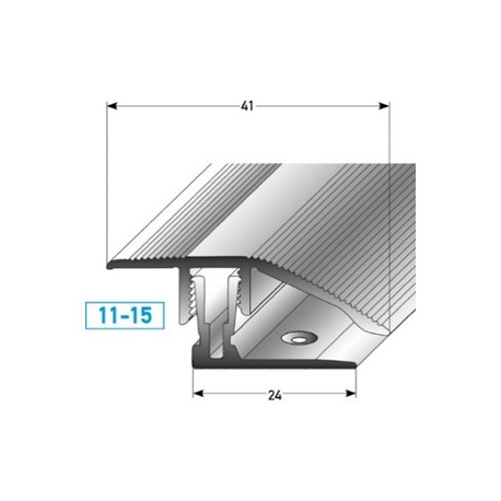 APL-klik - výškové vyrovnání 11 - 15 mm, k zaklapnutí, hliník - dřevodekor, folie