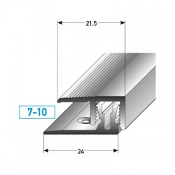 APL-klik -  ukončovací profil 7 - 10 mm, k zaklapnutí, hliník
