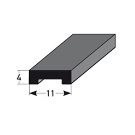SKD- podložka 4 mm pro zvýšení profilu na 8 - 11 mm, PVC, vrtaná