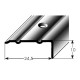 Úhlový profil 10x24,5 mm aluminium elox., vrtaný