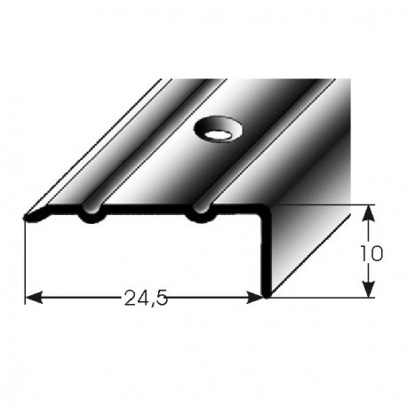 Úhlový profil 10x24,5 mm aluminium elox., vrtaný s SB balení