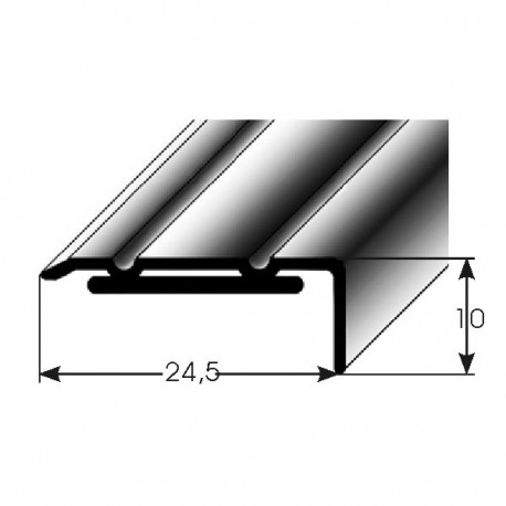 Úhlový profil 10x24,5 mm aluminium elox, samolepící