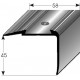 Schodová hrana - kombi 45x58 mm Aluminium elox., vrtaná s SB balením
