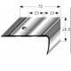 Schodová hrana 75x28,5 mm Aluminium elox., vrtaná s SB balením